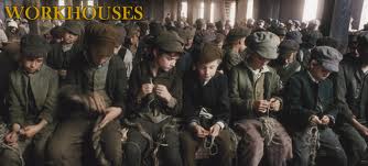 Boys making rope in workhouse