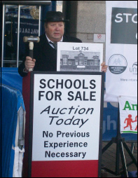 Schools for sale placard
