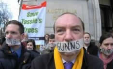 Gunns 20 protest