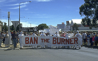 protest against incinerator