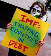 IMF protester