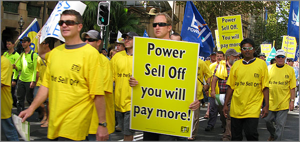electricity privatisation protest