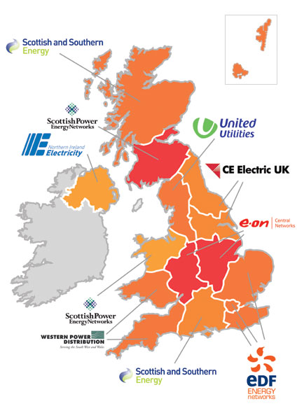 UK electricity distributors