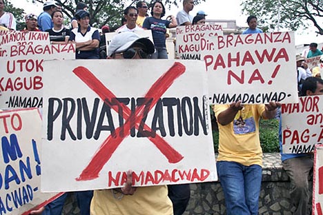 water privatisation protest