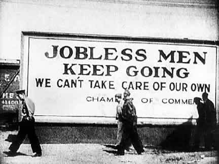 Great Depression billboard