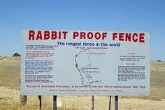 sign for rabbit proof fence