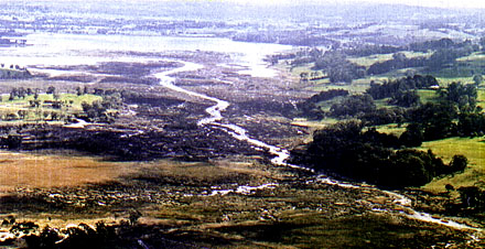 Former dredge pond and channel