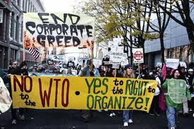 Protestors at Seattle WTO meeting